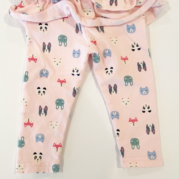 Carter’s 12M polka dot and ruffled animal print leggings - Picture 7 of 11